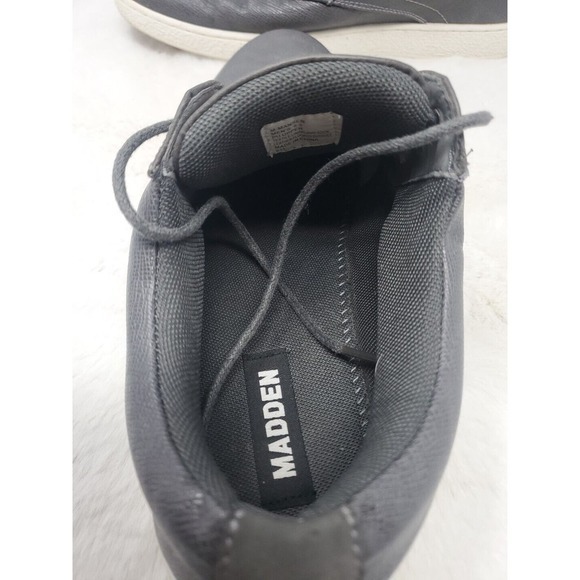 Steve Madden Men's Gray Ankle-High Leather Fashion Sneaker - 8.5 - Picture 4 of 5